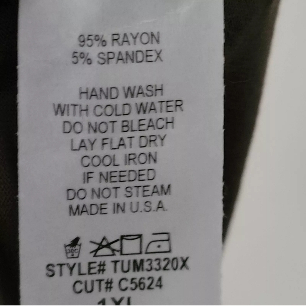 Solid Jersey Cascade Cardigan Plus Size Olive Gre… - image 5